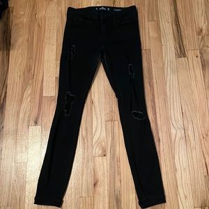 Hollister Mid-Rise Super Skinny Black Jeans